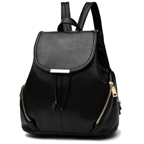 Women Travel Leather Rucksack Schoolbag Backpack main image 4
